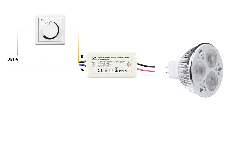 可控硅調光電源接線